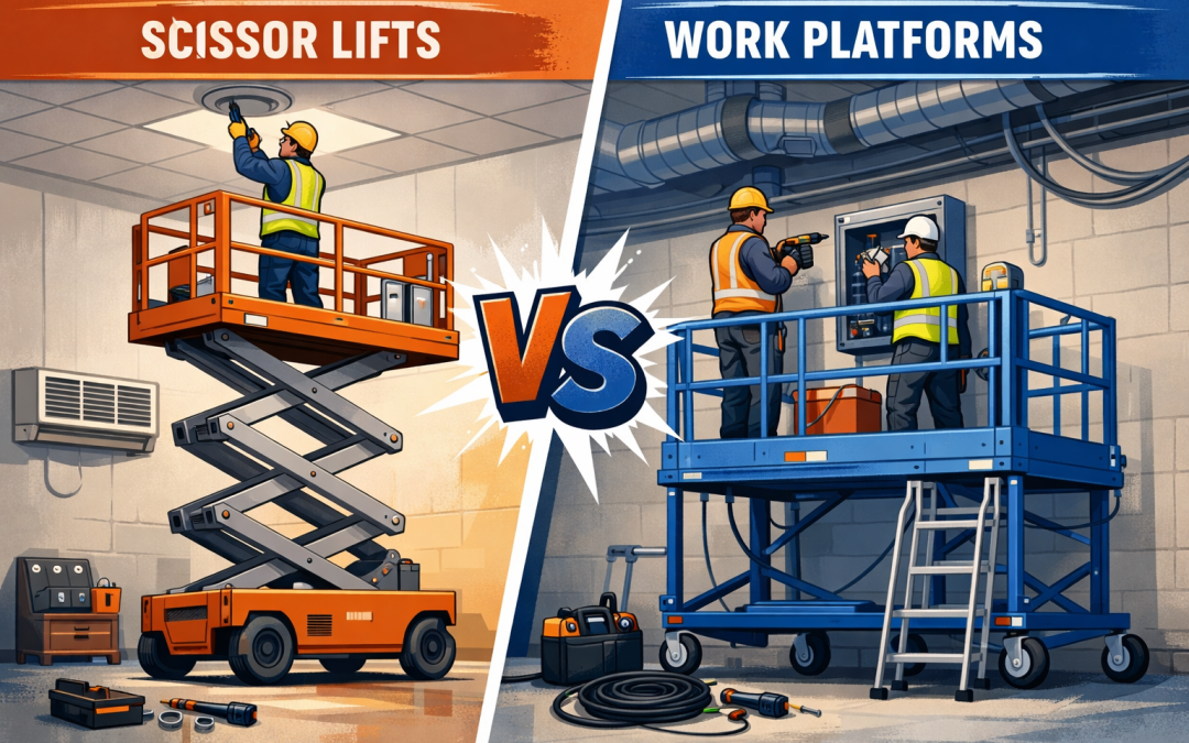 Scissor Lifts vs. Work Platforms: Choosing the Right Access Equipment for Maintenance and Installation Tasks